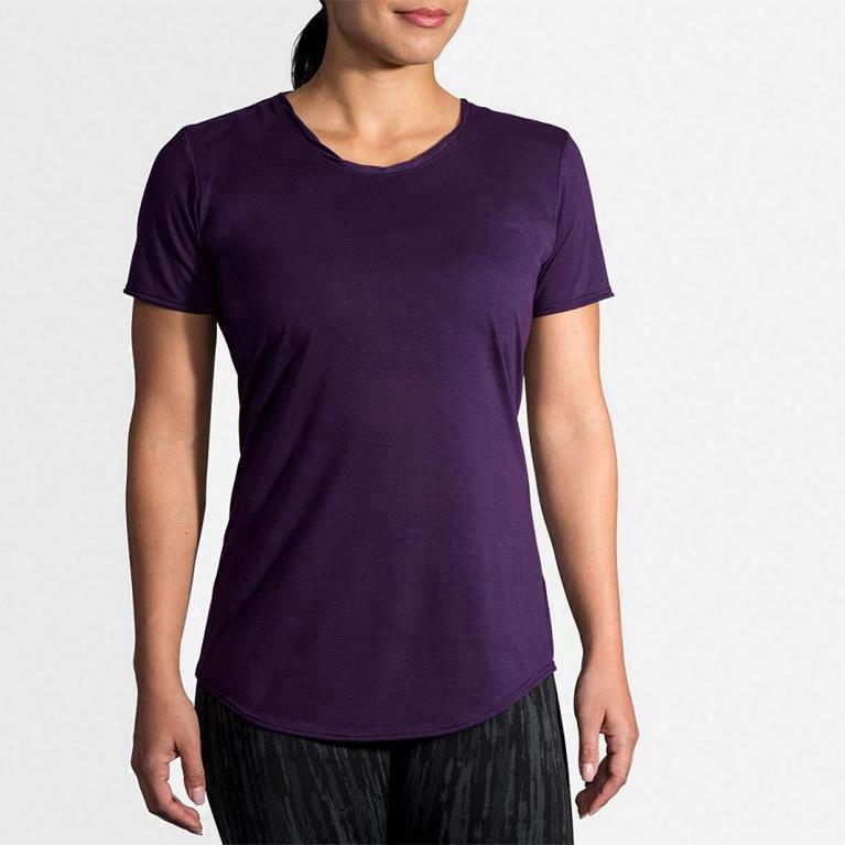 Brooks Distance Hardloopshirt voor Dames Paars (XKHPV-3156)